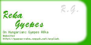 reka gyepes business card