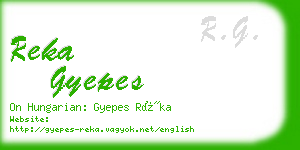 reka gyepes business card